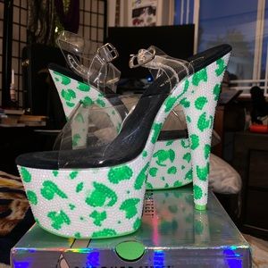 Size 9 Pleaser Heels UV Reactive